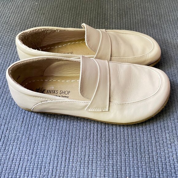 Dalia beige leather loafers designed by Anya, size 41 - Picture 4 of 4